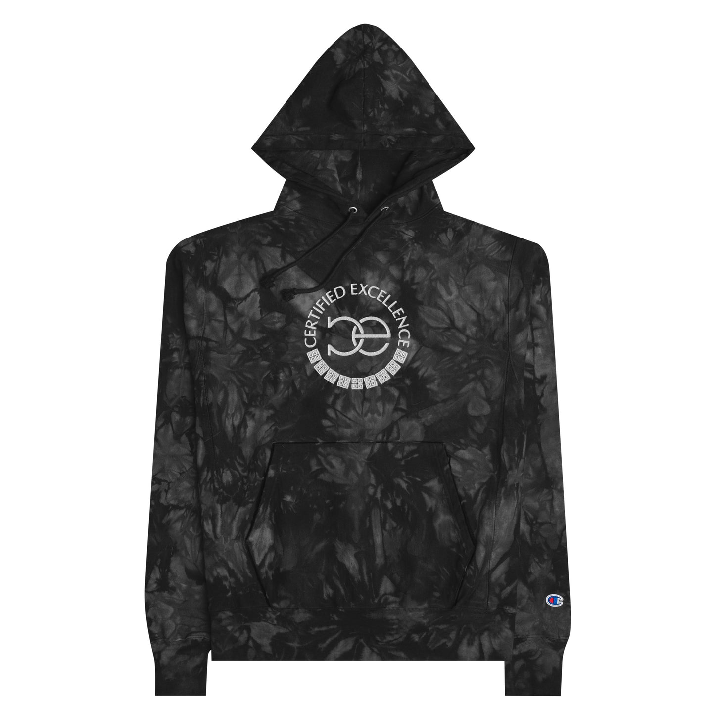 CE embroidery tie-dye Hoodie