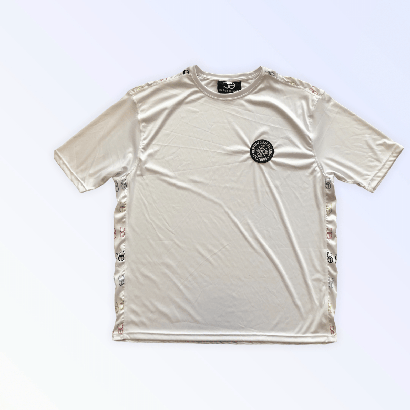 お取り寄せ】 Logo Circle Etavirp Tee L Blue × H,Gray Tシャツ
