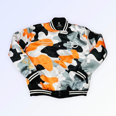 “CE”  Black & Orange bomber Jacket - Certified Excellence Clothing