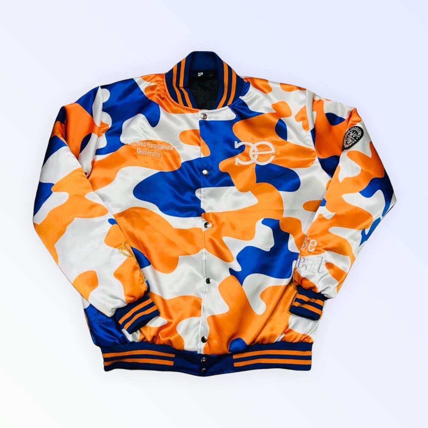 “CE” Royal Blue & Orange bomber Jacket